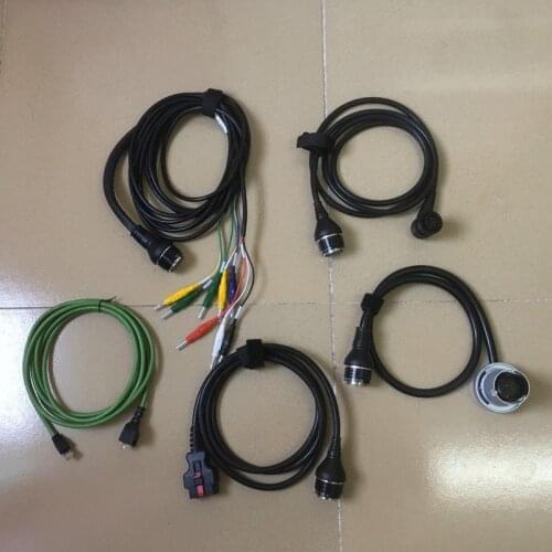 Mb Star C4 Cables Full Set OBDII Cable MB SD Connect 5pcs c4 cable set OBD2 Cable 16pin cable Lan Cable 38PIN 14pin 8pin Cable