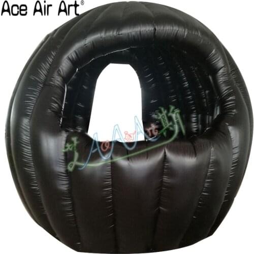 Black color DJ studio booth model inflatable studio booth party tent for parties