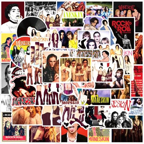 10/30/50pcs/Set Maneskin Italy Rock Band Stickers For Notebook Motorcycle Skateboard Computer Mobile phone Cartoon toy Suitcase