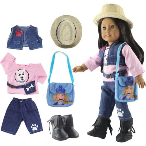 New Style 1 set 18 Inch American Doll Baby Doll Clothes Accessories Handmade dress Suitable for 43-45cm dolls