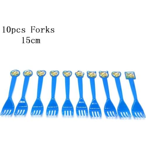 Animal Crossing Themed Birthday Plastic Tableware Kids Birthday Party Supplies Fork Festival Decoration boy Kids tableware10pcs