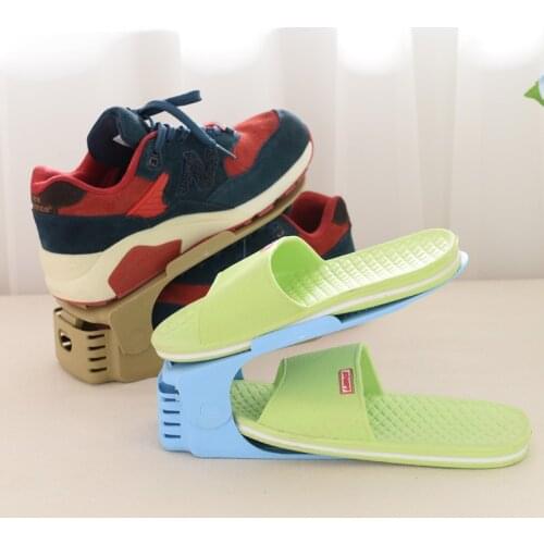 Durable Adjustable Shoe Organizer Footwear Support Slot Space Saving Cabinet Closet Stand Shoes Storage Rack Shoebox Stand Shelf