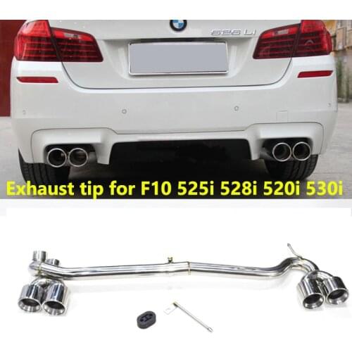 1set car modified exhaust pipe muffler tip carbon fiber stainless steel for BMW 5 series 520,525 modified with M5 body kit