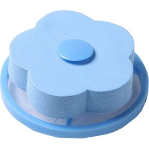 Plum blossom-shaped washing machine hair remover cleaning mesh bag Washing machine floating filter to remove sticky hair