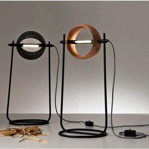 Modern Traditional Black/rose Gold Iron Led Restaurant Table Lamp deco