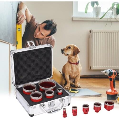 Drill Bit Diamond Core Bit Tiles Porcelain Stoneware Core Bits Angle Grinder M14 SET Aluminium Case Ceramic Granite Stone Tiles