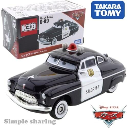 Takara tomy disney cars tomica c-09 sheriff (standard type)