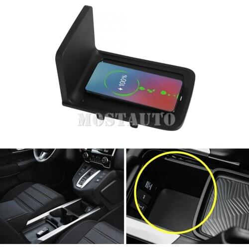 The Phone With QI Wireless Charging For Honda CR-V Car Wireless Charger Phone Fast Charging Storage Box 2017-2021