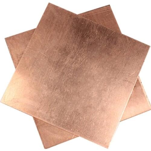 Customized Purple Copper Plate Heat Conduction Heatsink Copper Shim Thermal Conductive Pads for Laptop T2T3 1mm 1.5mm Copper Pad