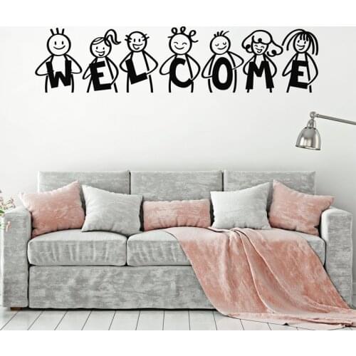 Elementary School Kids Wall Sticker Quote Welcome Vinyl Decals Personalized Home Decor Welcome Stickers Gate Decal Doorway Mural