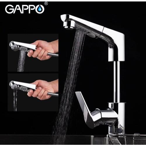 GAPPO kitchen faucet pull out kitchen sink faucet water sink mixer crane Chrome water tap kitchen faucet with spray