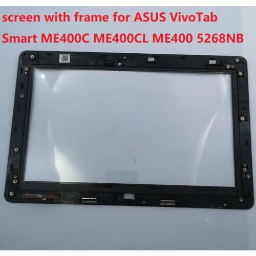 10.1" screen with frame for ASUS VivoTab Smart ME400C ME400CL ME400 5268NB Digitizer Touch Screen 5268N REV:2 FPC-2 Glass Panel