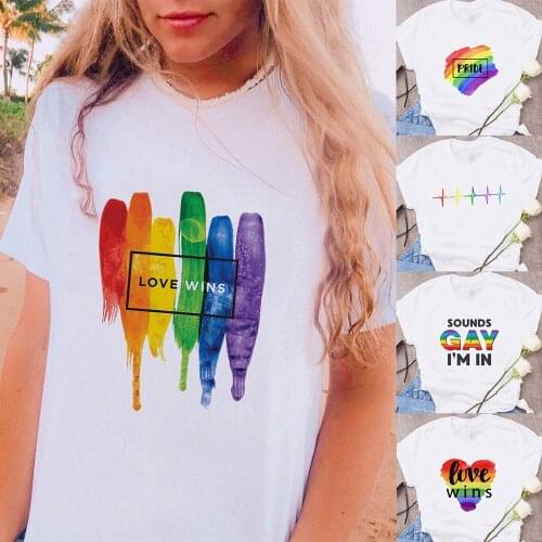90s Rainbow Lifeline Love Wins Lgbt Women Love Is Love Slogan T Shirt Streetwear Harajuku Gay Pride Graphic Short Sleeve Tees