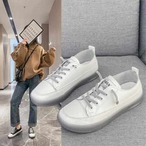 2021 spring and autumn new ladies flat white shoes fashion all-match casual shoes