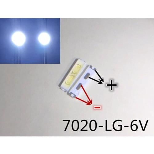 150piece/lot for repair lg 32 to 55-inch LCD TV LED backlight Article lamp SMD LEDs 7020 6V Cold white light emitting diode