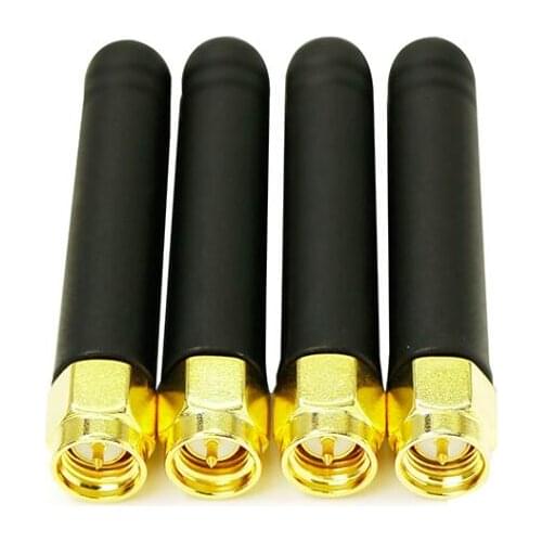 2PCS 433MHz 3dbi high gain high quality omnidirectional wireless module glue stick antenna SMA male needle 5cm total length