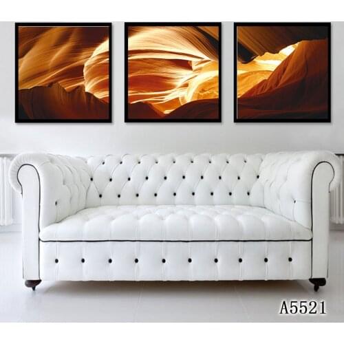Abstract Oil Painting Print on Canvas 3pcs Modular Color Modern Desert Canvas Printing Painting Wall Art Picture forHome Decor