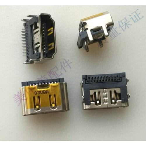 3pcs) High quality HDMI female HD socket 19p dip pin interface plug high quality