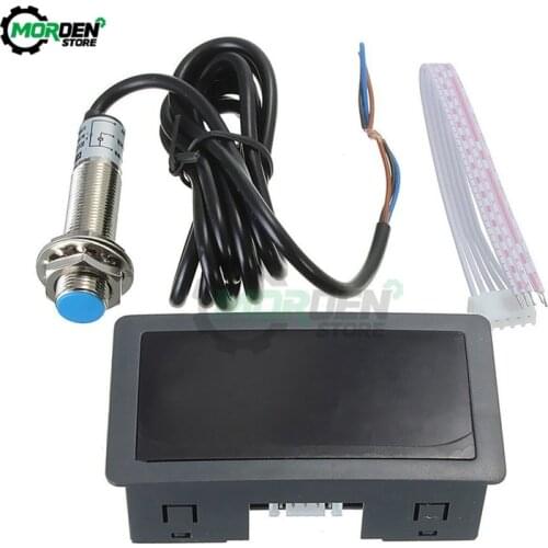 0.56" 4 Digit Counters Tachometer RPM Speed Meter NPN Hall Switch Proximity Switch Sensor DC8-24V Speed Measure Range 10-9999RPM