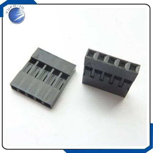 50PCS 1*5Pin Du pont 2.54MM 5P Dupont Connector 5Pin Dupont Plug 1X5PIN Shell Jumper Female