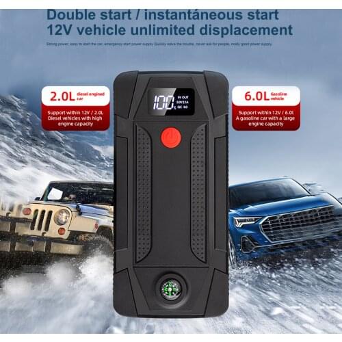 Car Jump Starter 20000mAh 500A Emergency Starter With USB Quick Charge Portable Power Bank 12V Battery Starting Device