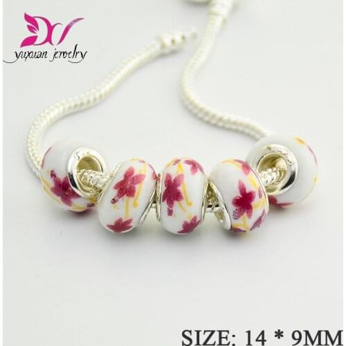 Free Shipping 10 pieces/lot Ceramic Beads 14*10mm Women Fashion DIY Bracelets Necklaces Jewelry Accessories berloque TK009