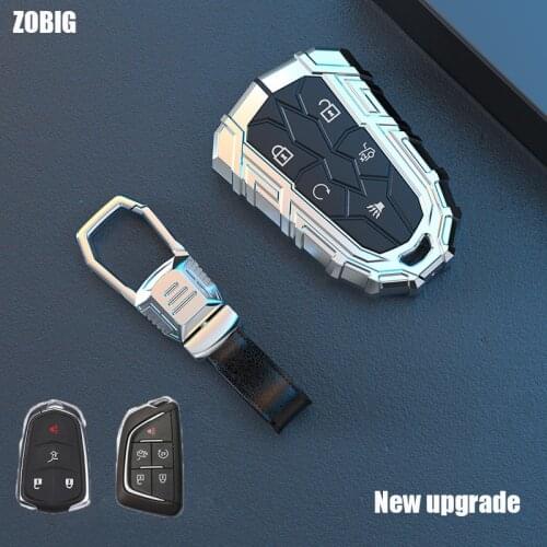 ZOBIG Zinc Alloy Car Key Case Cover For Cadillac ATS XTS CTS CT6 XT5 ATS Escalade DTS CT5 19-20 Dry