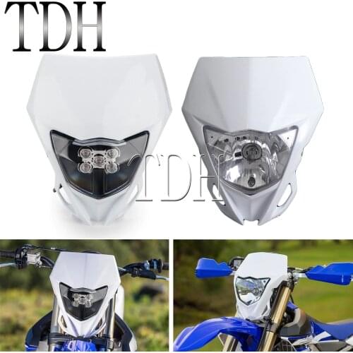 Supermoto Motorcycle 35W LED Headlight Head Light For Yamaha WR 250 450 YZ TTR WR450 Enduro Dirt Bike Motocross Headlamp Fairing