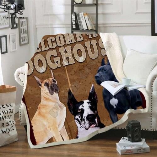 Funny dog Fleece Blanket 3D full printed Wearable Blanket Adults/kids Fleece Blanket HOME ACCESSORIES drop shippng