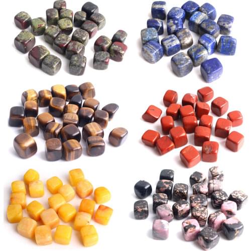 30g/50g Colorful Natural Rose Quartz Crystal Tumbled Stone Gravel Square Gemstone Mineral Specimen Home Aquariums Tank Decor