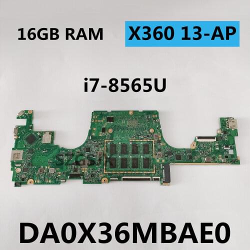 L37638-001 L37638-601 Para HP Spectre TPN-Q212 X360 HP 13-AP DA0X36MBAE0 13-AP0023DX Laptop Motherboard W/ i7-8565U CPU 16GB-RAM