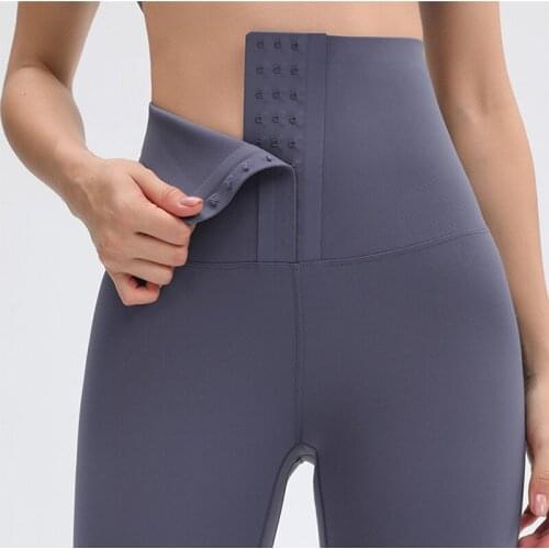 2021 New Yoga Leggings with Corset Women Clothing Gym High Waist Push Up for Female Workout Pants Fitness Seamless Sportswear