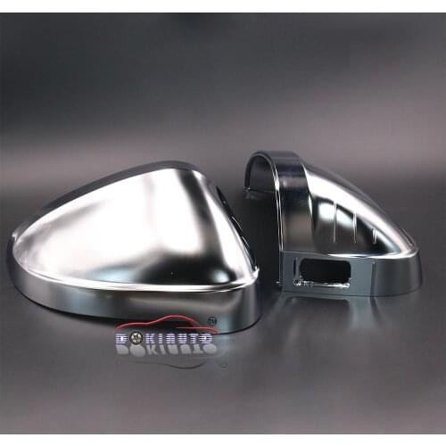 Within Side Assist Hole Matt Chrome Silver Mirror Case Rearview Mirror Cover Shell For Audi A4 B9 A5 8W