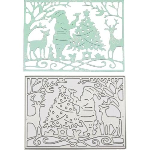 Whole Page Decoration Cutiting Die Metal Christmas Design Paper Card Decoration Die Cut Handmade Card Craft Tool