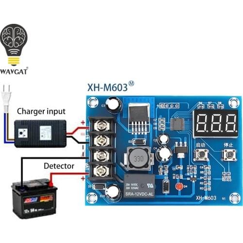 WAVGAT Charging Control Module XH-M603 Digital LED Display Storage Lithium Battery Charger Control Switch Protection Board