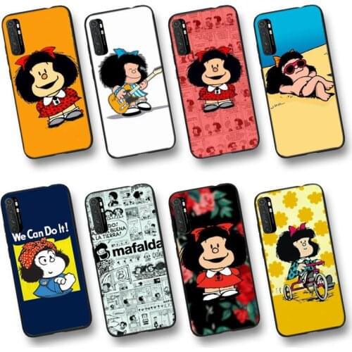 Cartoon Mafalda Painted Phone Case For Xiaomi 8 8lite 9t Se 10 10pro Note2 3 10lite MIX2 S MAX2 3 F1 A1 2 Cc9pro