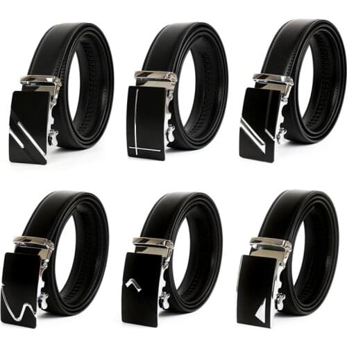 Cow Genuine Leather Belt Men Top Quality Genuine Luxury Leather Belts for Men Strap Male Metal Automatic Buckle