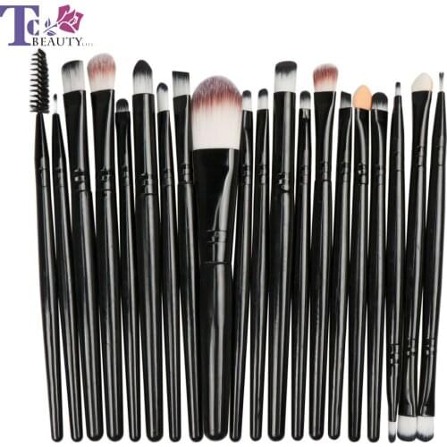 20Pcs Professional Makeup Brushes Set Eye Shadow Powder Foundation Make Up Brushes Cosmetics Beauty Soft Synthetic HairTool
