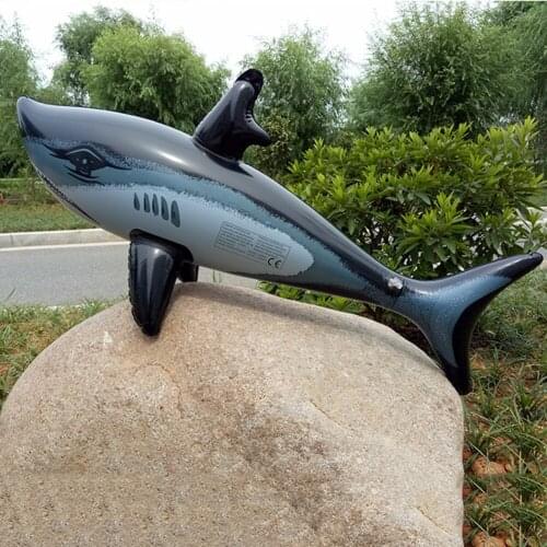 Inflatable Shark Swimming Toys Kids Safety Swim Floating Ring Water Sport Fish Animals Toy for Children Swimming Accessories
