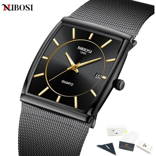 New NIBOSI Luxury Men Watches Good Quality Waterproof Quartz Watch for Mens Business Watch with Luminous Hands Relogio Masculino