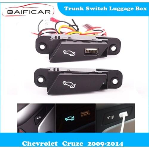 Baificar Brand New Trunk Switch Luggage Box Trunk Open Close Button Switch Assembly with USB Port for Chevrolet Cruze 2009-2014
