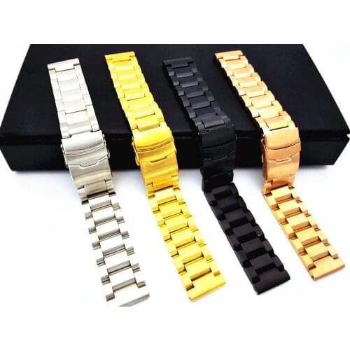 1PCS High quality 18MM 20MM 22MM 24MM Solid Stainless steel watch strap Watch band men watch strap -WBT098