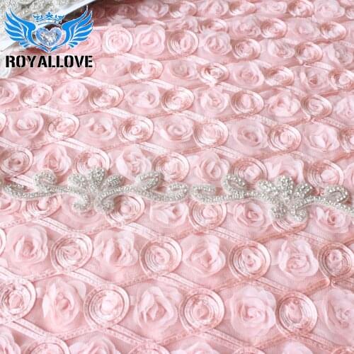 10 yards of Beads belts Rhinestone Applique crystal flower trims Bridal dress belts crystal Trim Sew on Party Dress Decoration