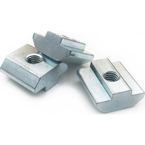 20pcs 50pcs/lot T Sliding Hammer Nut Block Square Nuts M5 Nut 2020 Aluminum Profile Slot Zinc Coated Plate Aluminum Accessories