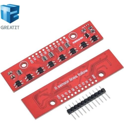 Tracking Module Infrared Detection Sensor Module DIY For Arduino 8-Channel Infrared Detector Hunt Module 8bit Sensor Module