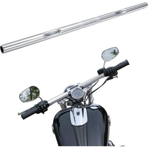 Motorcycle 1'' Flat Handlebar Bars Universal For Harley Dyna Softail Sportster XL 883 chrome/black