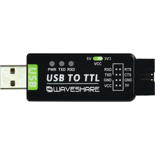 Waveshare Industrial USB TO TTL Converter, Original FT232RL, Multi Protection & Systems Support