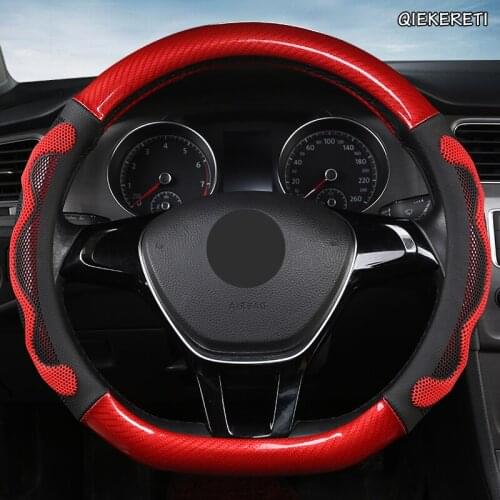 QIEKERETI Microfiber Leather Car Steering Wheel Cover Dodges Viper Caliber Journey Ram 1500 Challenger Charger Nitro Durango