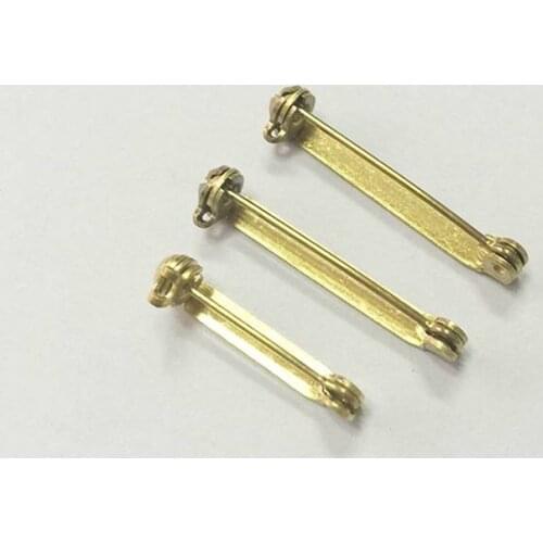 100pcs Brooch Clip Base Pins brass Safety Pins narrow Brooch Settings Blank Base For DIY Jewelry Making Supplies