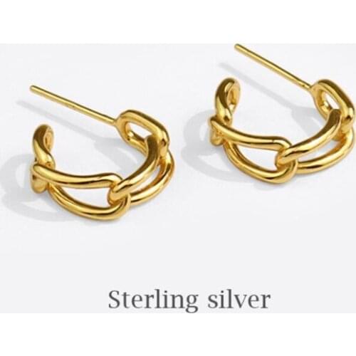 Sole Memory Cute Fashion Geometric Semicircle Hollow 925 Sterling Silver Fashion Female Stud Earrings SEA817